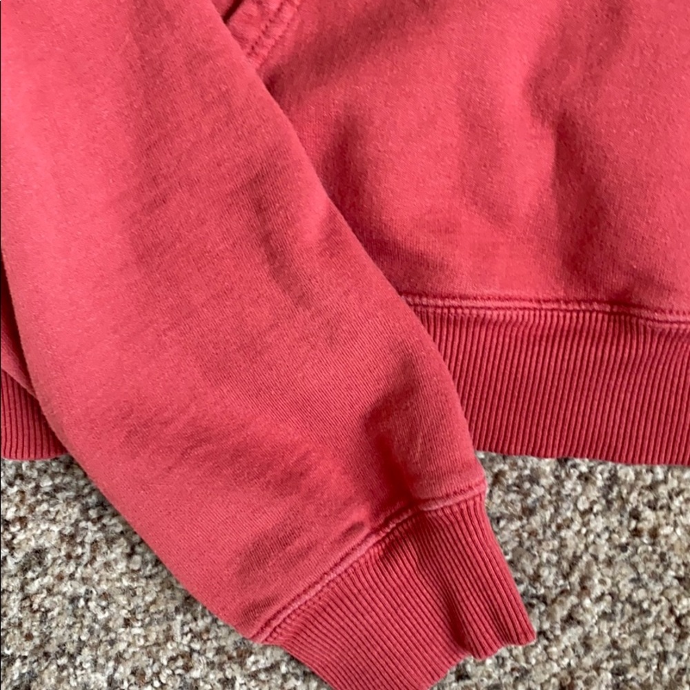 Red Cropped Quarter Zip Jacket - image 2
